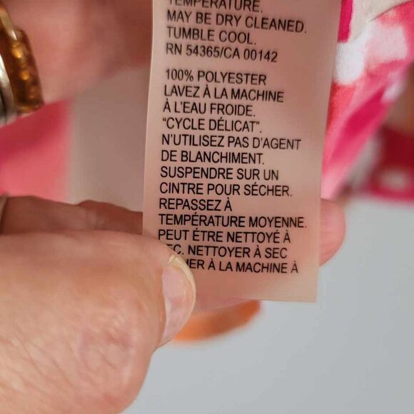 Tanjay Petite Bright floral blouse. Colours pink, tan, orange, black and white. - Picture 5 of 6